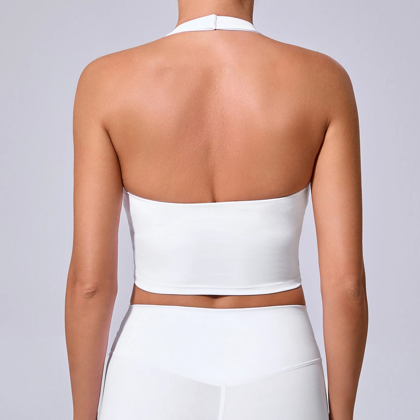 Ladies Sports Bra Sexy Hanging Neck High Support Impact Yoga