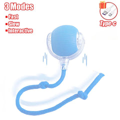 Cat Interactive Ball Toy Auto Rolling Ball with Tail Rechargeable