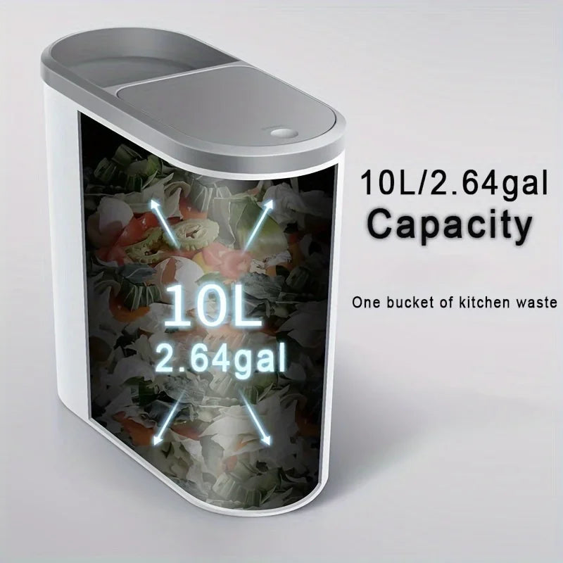 Large Capacity Silent Closed Plastic Bathroom Garbage Bin