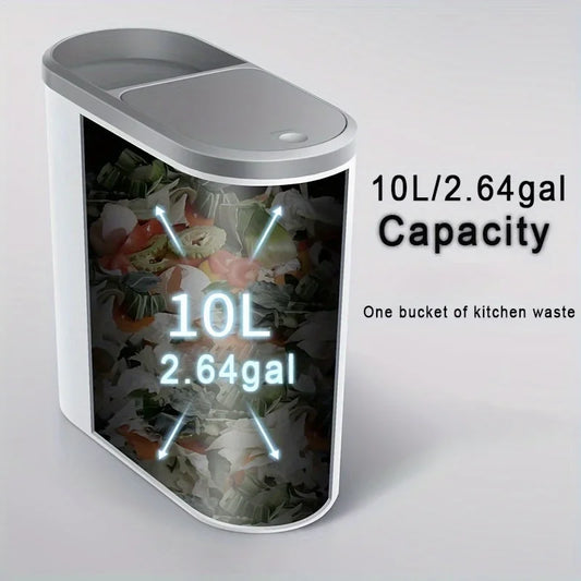Large Capacity Silent Closed Plastic Bathroom Garbage Bin