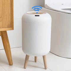 Automatic Trash Can with Lid,  Small Plastic Smart Trash Can