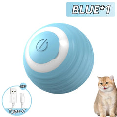 Cat Interactive Ball Toy Auto Rolling Ball with Tail Rechargeable