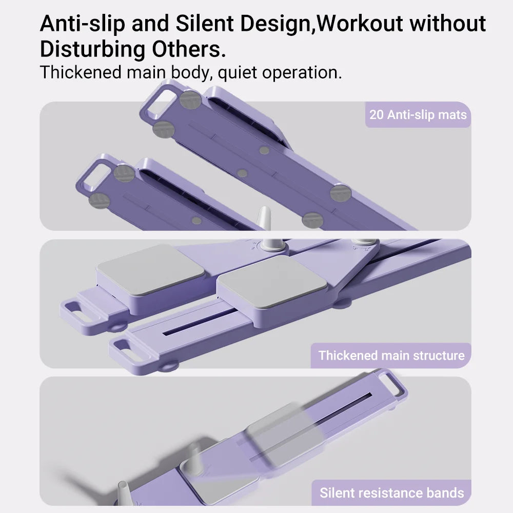 2-in-1 Abs & Ski Board - Portable Core/Leg Trainer, Split Pilates-Reformer