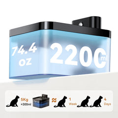 Wireless Automatic Cat Water Fountain 2600mAh Pet Water Dispenser