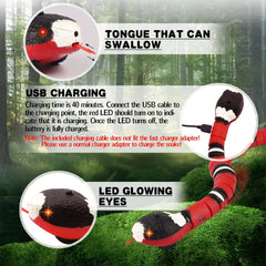 Smart Sensing Interactive Cat Toys Automatic Eletronic Snake Cat Teasering