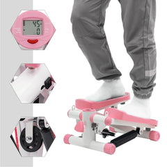 Blue/Pink Portable Fitness Stepper Fitness Mini Stepper for Home Office Workout