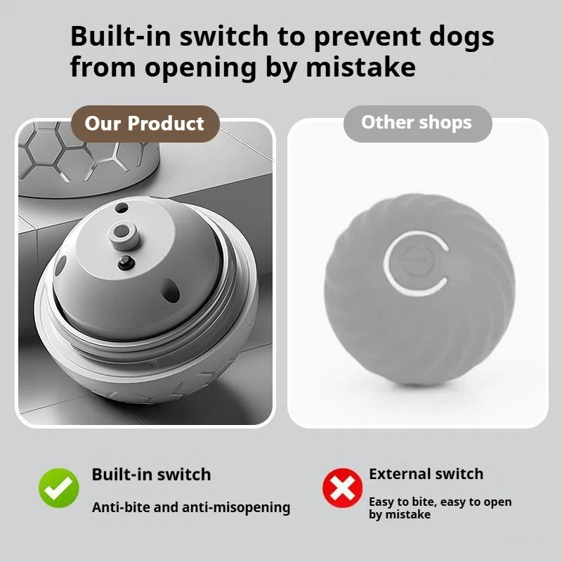 Smart Dog Toy Ball Electronic Interactive Pet Toy Ball USB Automatic Bouncing