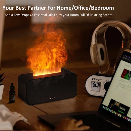 Air Humidifier Aroma Essential Oil Diffuser for Home Flame