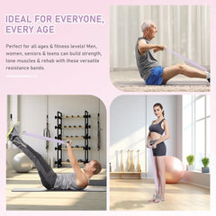 Fabric Resistance Bands for Working Out with Handles, 120LB Resistance Band for Women Men, Non-Slip Workout Equipment for Home