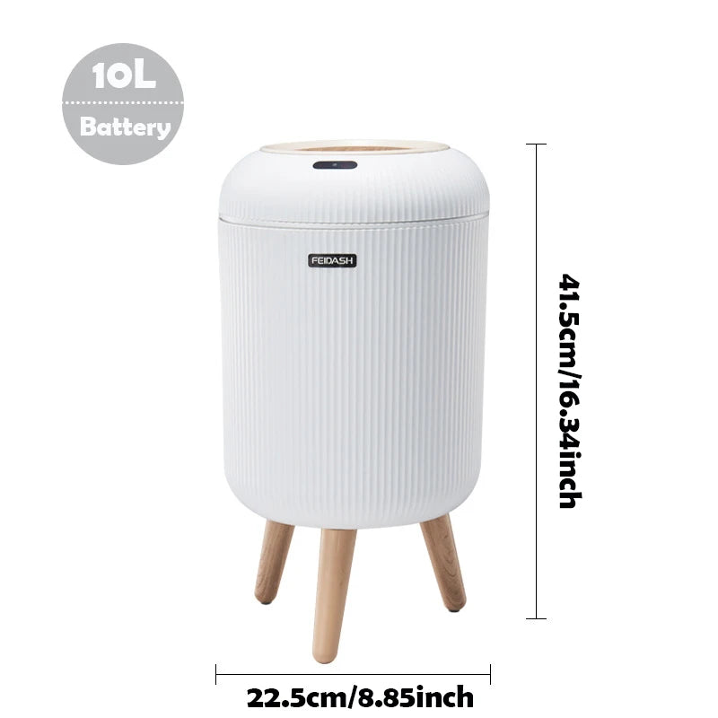 Automatic Trash Can with Lid,  Small Plastic Smart Trash Can