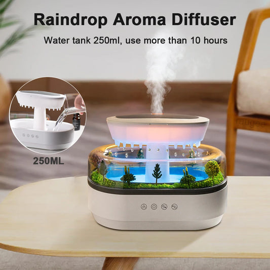 Aroma Air Humidifier Fragrance Essential Oil Diffuser for Home Raindrop Model