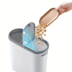 Large Capacity Silent Closed Plastic Bathroom Garbage Bin