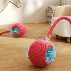 Cat Interactive Ball Toy Auto Rolling Ball with Tail Rechargeable