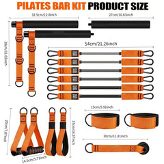 Pilates Bar Kit & Resistance Bands Multifunctional Pilates Bar Portable