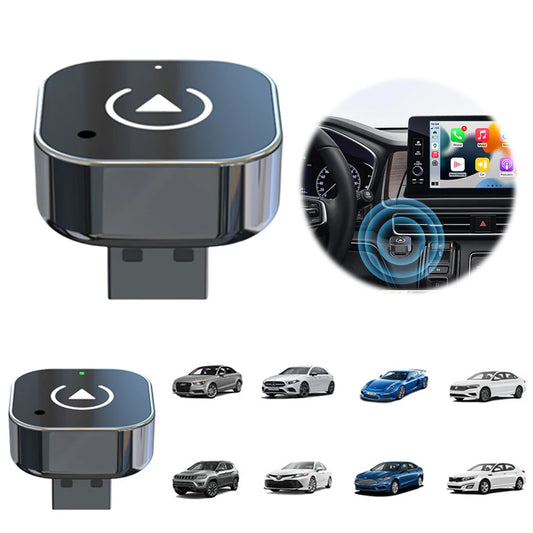2 in 1 Wireless CarPlay Android Auto Adapter Smart USB Dongle