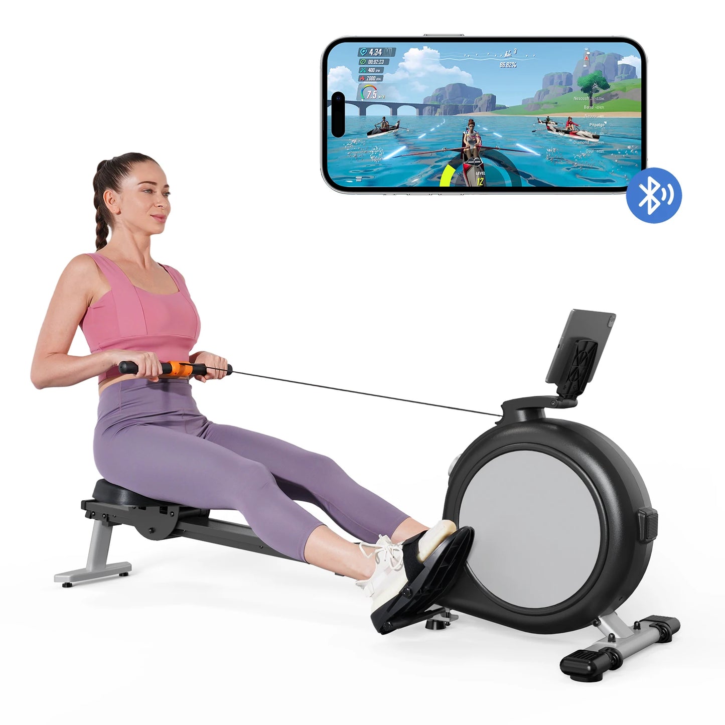 Home Rowing Machine 32Level Adjustable Resistance 300LBS Trainer Row Machine