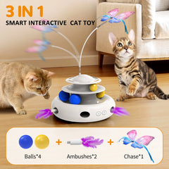 Chargeable Cat Laser Interactive Indoor Cat Puzzle Pet Toys Automatic USB