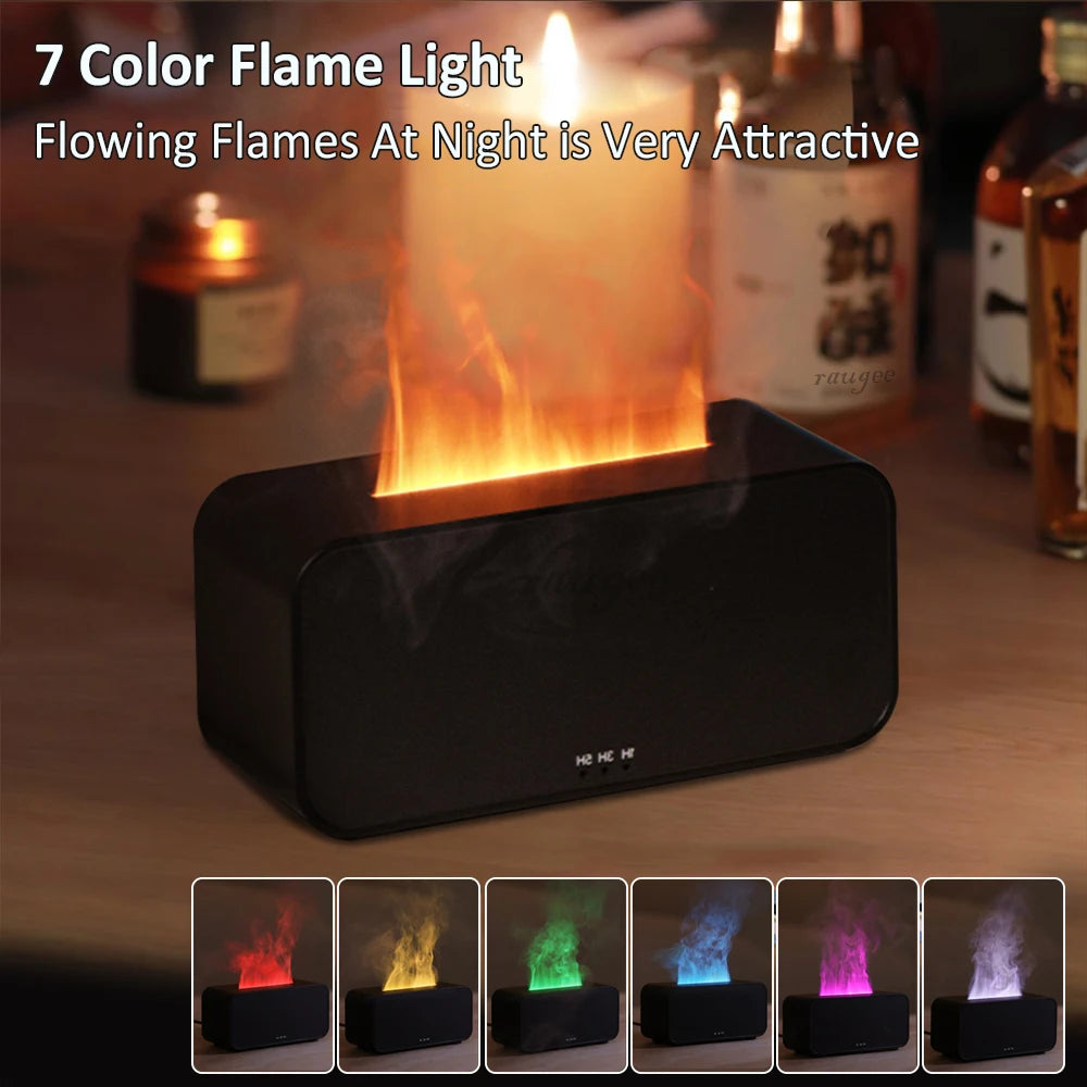 Air Humidifier Aroma Essential Oil Diffuser for Home Flame