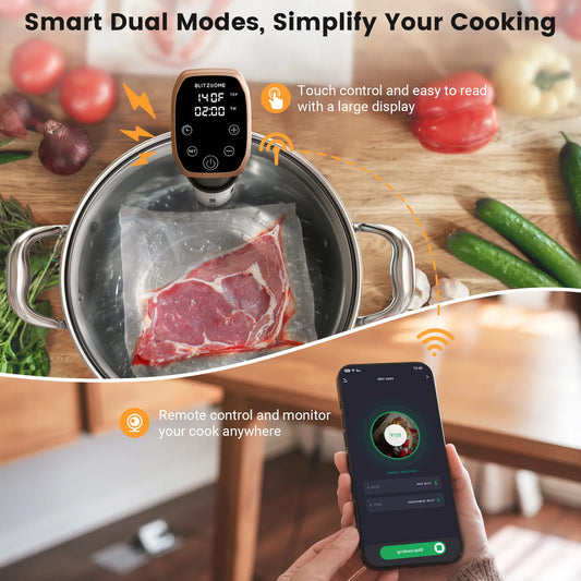 Slow Cooker IPX7 Waterproof WiFi Connectivity Versatile