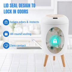 Automatic Trash Can with Lid,  Small Plastic Smart Trash Can