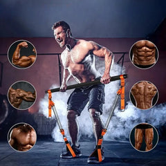 Pilates Bar Kit & Resistance Bands Multifunctional Pilates Bar Portable