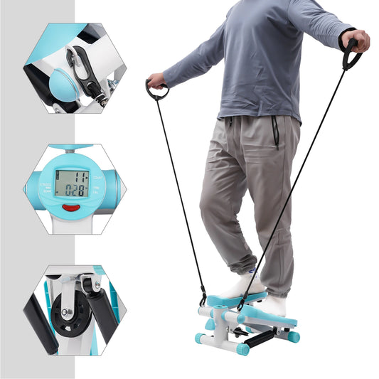 Blue/Pink Portable Fitness Stepper Fitness Mini Stepper for Home Office Workout
