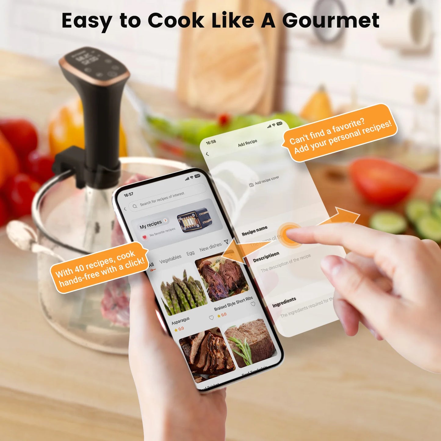 Slow Cooker IPX7 Waterproof WiFi Connectivity Versatile