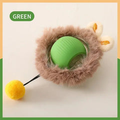 Cat Interactive Ball Toy Auto Rolling Ball with Tail Rechargeable