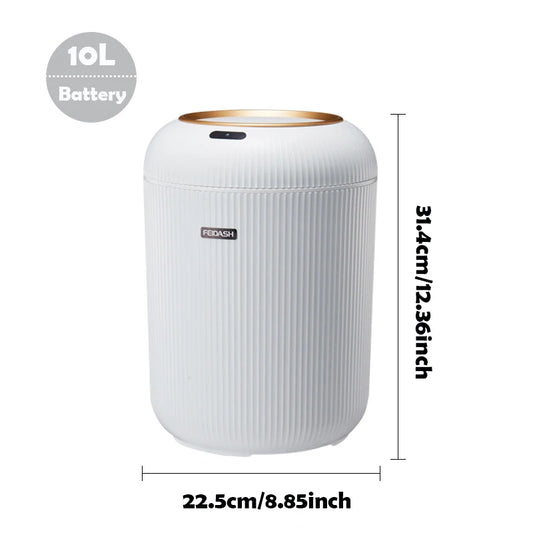 Automatic Trash Can with Lid,  Small Plastic Smart Trash Can