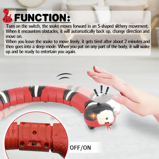 Smart Sensing Interactive Cat Toys Automatic Eletronic Snake Cat Teasering