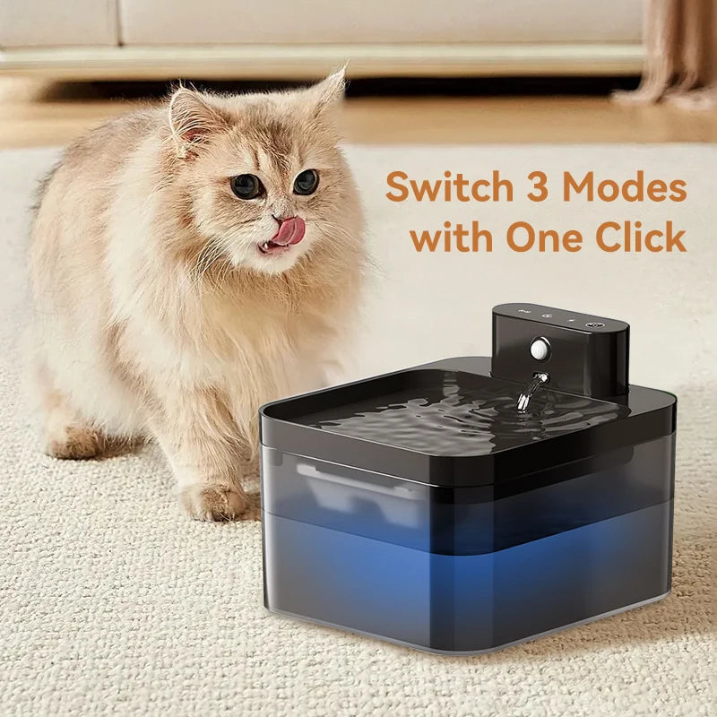 Wireless Automatic Cat Water Fountain 2600mAh Pet Water Dispenser