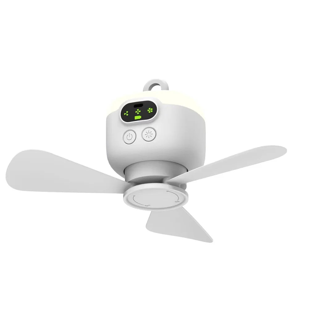 Portable Wireless Ceiling Fan Light Rechargeable Camping Fan