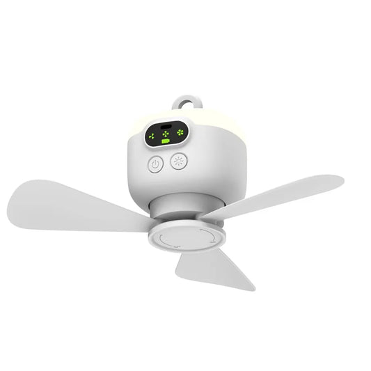Portable Wireless Ceiling Fan Light Rechargeable Camping Fan