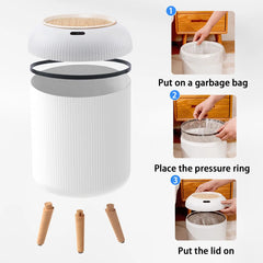 Automatic Trash Can with Lid,  Small Plastic Smart Trash Can