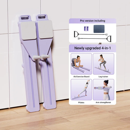 2-in-1 Abs & Ski Board - Portable Core/Leg Trainer, Split Pilates-Reformer