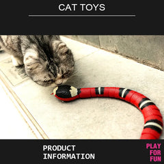 Smart Sensing Interactive Cat Toys Automatic Eletronic Snake Cat Teasering