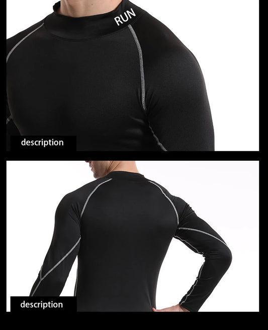 Running Compression T Shirt Men's Gym Training Quick Dry Shirts