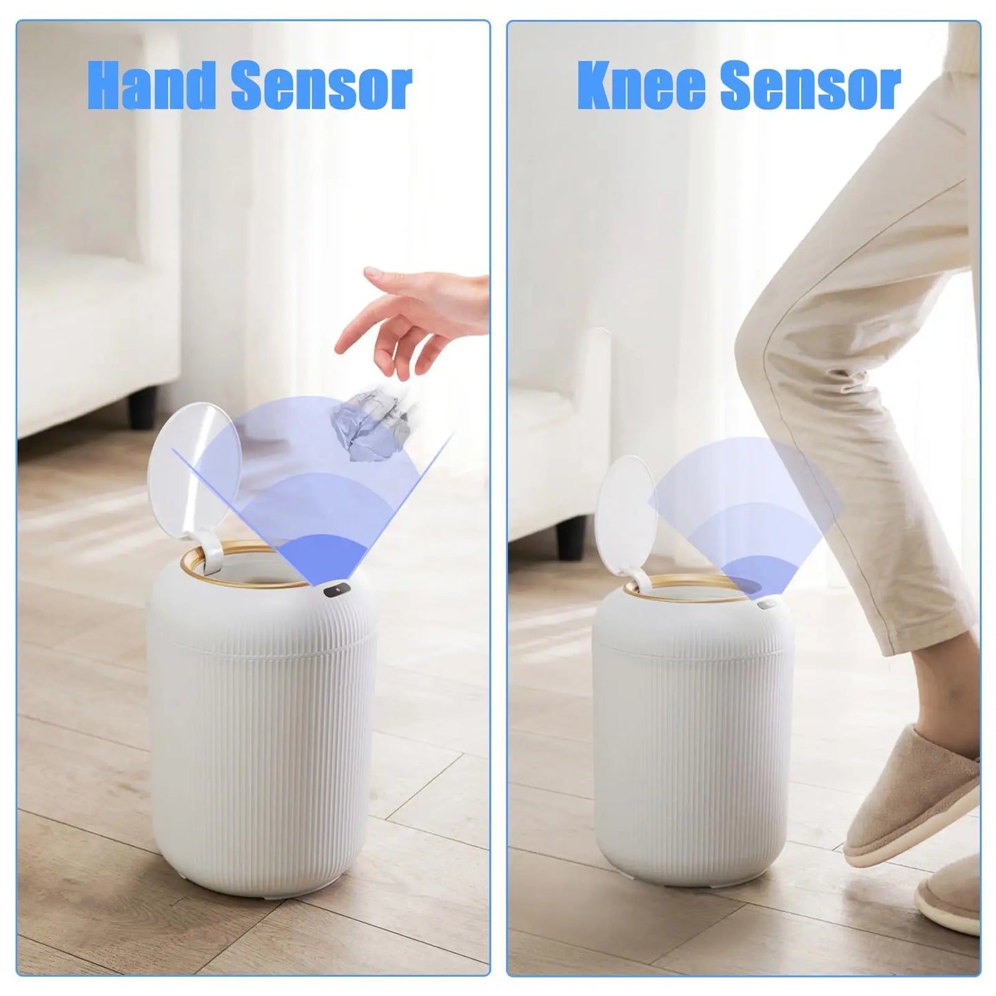 Automatic Trash Can with Lid,  Small Plastic Smart Trash Can