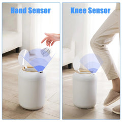 Automatic Trash Can with Lid,  Small Plastic Smart Trash Can