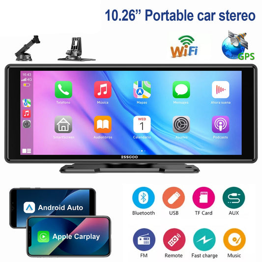 10.26" portable universal car stereo Radio HD Tour screen GPS Navi WIFI